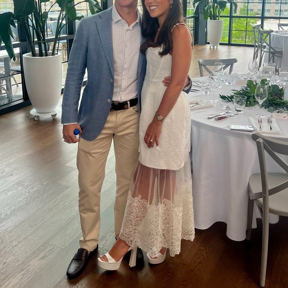 SIMKHAI Callan Bustier Midi Dress in Ivory - Picture 4 of 5